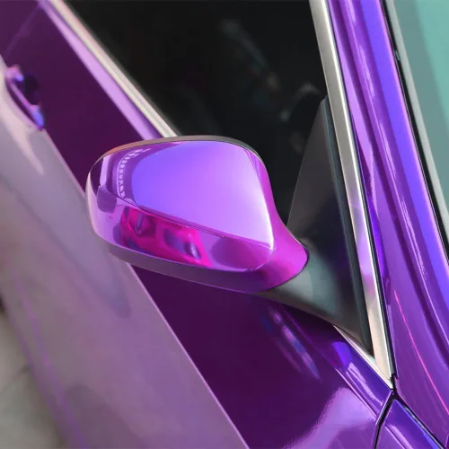 DIYAH Adhesivo de vinilo cromado morado brillante para automóvil, con liberación de aire, sin burbujas, antiarrugas (72 x 60 pulgadas/6 pies x 5