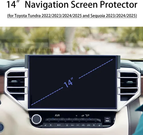 Miniatura 2 de Protector de pantalla de vidrio templado para Toyota Tundra 2026 2025 2024 2023 2022 y Sequoia 2026 2025-2023 Pantalla táctil de navegación de 14
