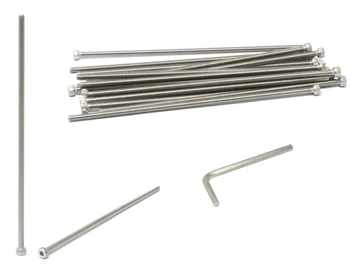 Miniatura 83 de iexcell 25 piezas M4 x 60/65/70/75/3.150 in paso de rosca 0.028 in acero inoxidable 304 cabeza hexagonal Tornillos Tornillos surtido Kit