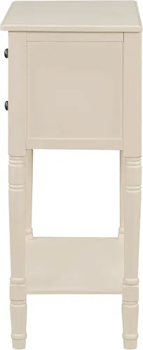 Miniatura 8 de Knocbel Mesa consola de entrada antigua delgada con 3 cajones y estante inferior abierto, mesa de sofá estrecha de madera maciza para entrada