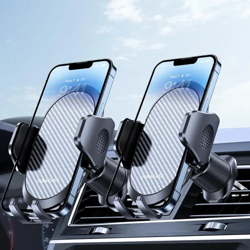 Miracase - Soportes para teléfono para tu coche con gancho de metal y clip, soporte para teléfono celular en la rejilla de ventilación del coche,