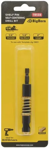Miniatura 7 de Big Horn 19138 Broca de estante de 1/4 pulgada Broca autocentrante