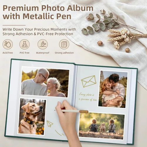 Miniatura 4 de Popotop Álbum de fotos autoadhesivo para álbumes de recortes de 4 x 6 pulgadas, 5 x 7 pulgadas, 8 x 10 pulgadas, álbumes de fotos de bricolaje como