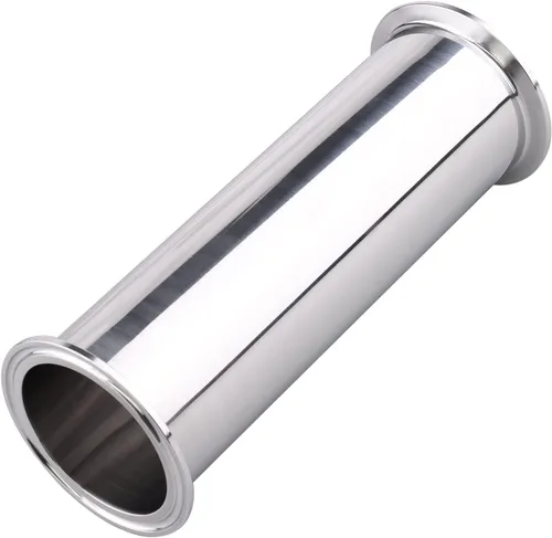 DERNORD Tubo de carrete sanitario con extremos de abrazadera, tubo redondo sin costuras de acero inoxidable 304 con abrazadera triple de 2.5