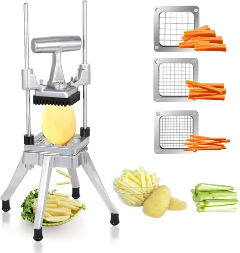 Miniatura 11 de Hakka - Cortador de verduras comercial manual de frutas, máquina de cortar patatas y tomates, rebanadora de cebolla, cortador de verduras de acero