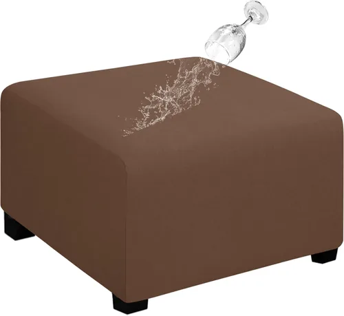 Miniatura 31 de Easy-Going Funda para Otomán Elástica 100% Doble Impermeable Rectangular Plegable Taburete de Almacenamiento Protector de Muebles Funda Suave