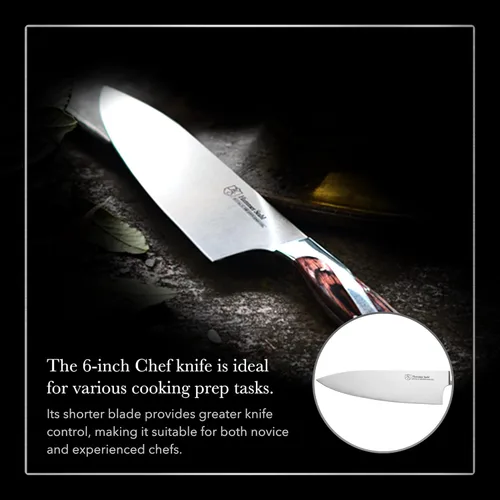 Miniatura 5 de Hammer Stahl Cuchillo de chef de 8 pulgadas, acero forjado alemán de alto carbono, cuchillo de cocina profesional, mango ergonómico de madera