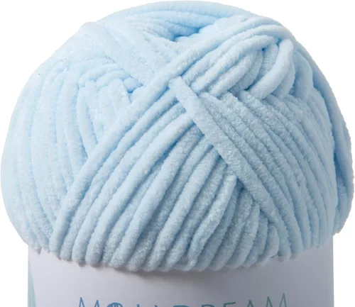Miniatura 4 de 3 piezas 100g de hilo de chenilla de 3.5oz para mantas Amigurumi: hilo suave de terciopelo para bebé, hilo para tejer y ganchillo, voluminoso, 5#, 3