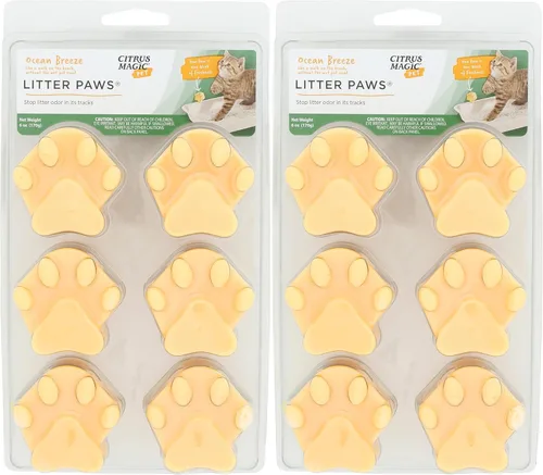 Miniatura 6 de Citrus Magic Eliminador de Olores para Mascotas Litter Paws, Brisa Oceánica, Paquete de 6