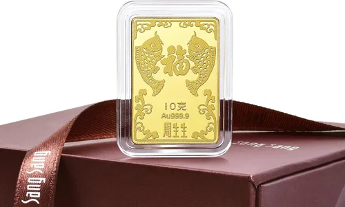 Miniatura 2 de Chow Sang Sang 999.9 24K Solid Gold Price-by-Weight Gold Koi Fish Ingot for Women and Men