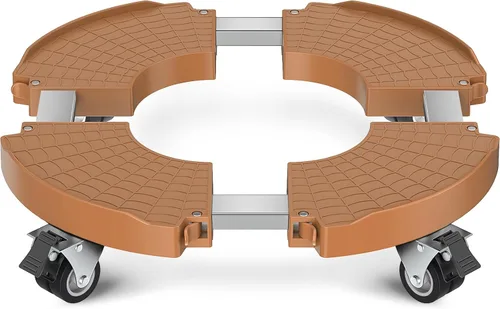 VANCASTLE Organizador para plantas con ruedas bloqueables, capacidad de 450 libras, soporte ajustable de 15 a 22 pulgadas con ruedas base rodante,