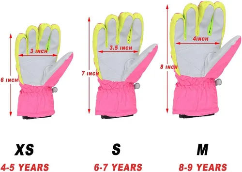 Miniatura 11 de AMYIPO - Guantes de invierno para niños y niñas, ideales para esquí, nieve, snowboard