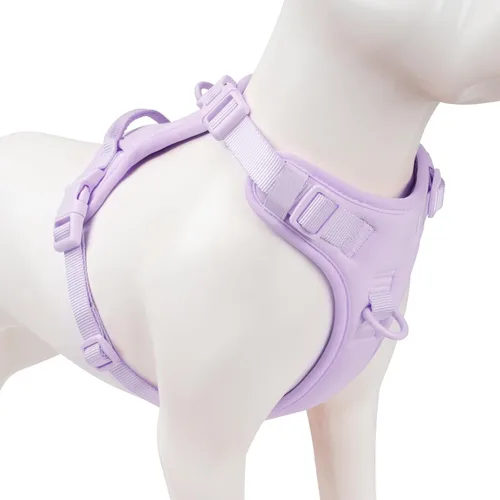 Miniatura 17 de Arnés sin tirones para perro, chaleco para cachorros con clip frontal para perros pequeños, medianos y grandes (verde niebla, M)