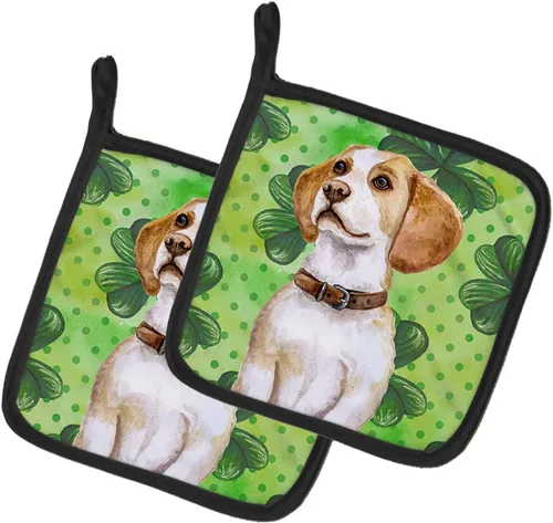 Miniatura 187 de Caroline's Treasures BB9655PTHD - Juego de soportes para ollas de cocina resistentes al calor, almohadillas calientes para horno, 7 1/2 x 7 1/2
