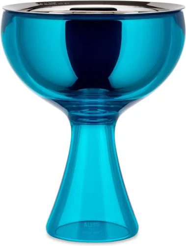 Miniatura 2 de Alessi AMMI01S AZ Big Love - Juego de helados de diseño, cuenco en acero inoxidable 18/10 y resina termoplástica, color azul y cuchara de acero