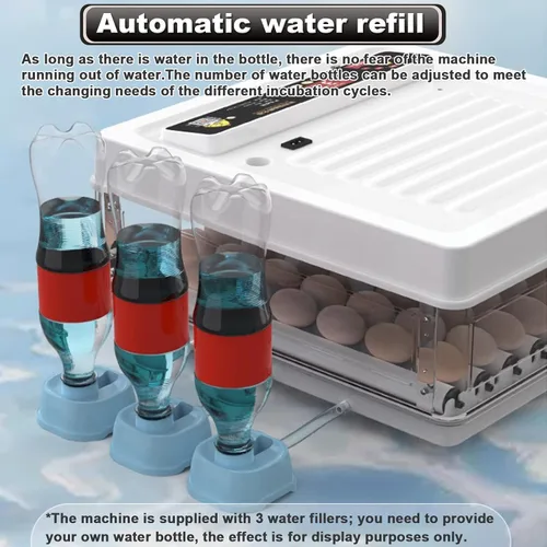 Miniatura 3 de Incubadora de huevos 98,120,128, incubadora de pollos completamente automática con volteador automático de huevos y adición de agua, incubadoras