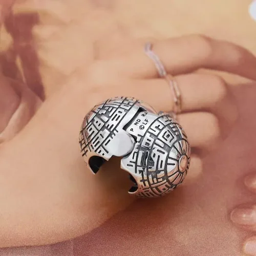 Miniatura 2 de Colgante de plata de ley 925 con clip de estrella, regalos de cuentas de joyería para mujer, pulsera y collar A0019