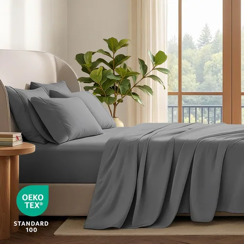 Miniatura 6 de Bare Home Hotel Luxury - Juego de sábanas de tamaño California King, extra suave, 6 piezas, bolsillos profundos, ajuste fácil, refrescante y 03