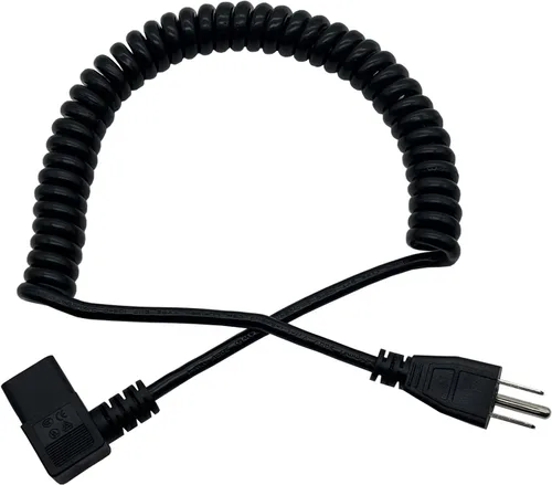 Cable de alimentación en espiral hembra de 3 clavijas, cable de alimentación de CA de 3 clavijas, cable de alimentación de 8.2 ft/8 pies, 18 AWG,