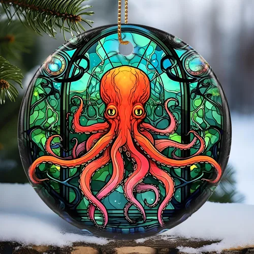Miniatura 19 de Touber Adorno Navideño, Adorno de Navidad, Idea de Regalo de Vacaciones, Recuerdo Familiar, Cerámica Redonda, Intercambio de Regalos, Idea de Abeja
