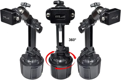 Miniatura 5 de HYS Portavasos Walkie Talkie Clip Mount, portavasos de mano para radio de coche [seguro y estable] Portavasos Radio de 2 vías, soporte para radio