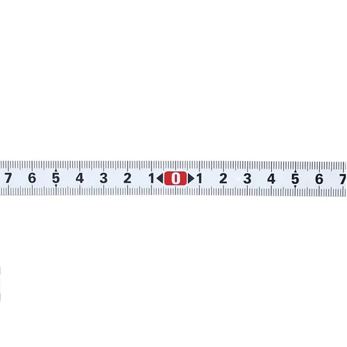 Cinta métrica autoadhesiva de aleación de aluminio, regla adhesiva medida para carpintería, sierra, (desde el medio) 250-0.000-9.843 in/ancho 0.787