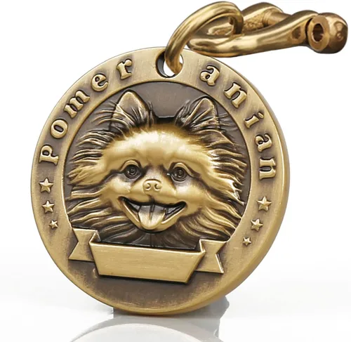 Miniatura 7 de Etiqueta de perro retro de cobre puro tridimensional con estampado de mascotas en relieve, etiquetas personalizadas para mascotas, etiquetas