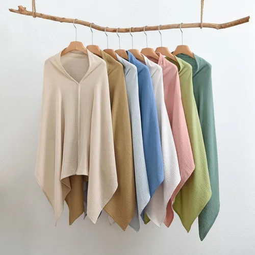 Miniatura 4 de TADO MUSLIN Paquete de 2 fundas de muselina para lactancia materna, 100% algodón orgánico, para mamá, delantal de lactancia de privacidad, suave