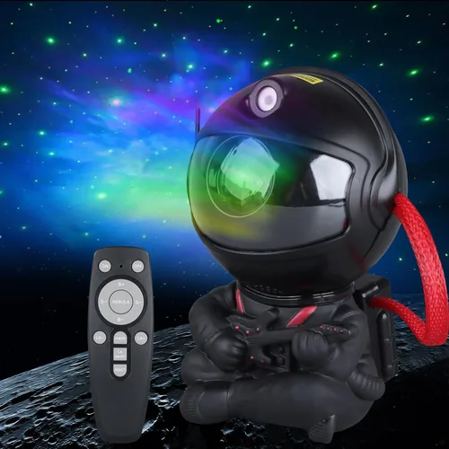 Miniatura 10 de Proyector de Estrellas de Astronauta, Luz de Galaxia Proyector de Estrellas para Niños, 8 Modos Control Remoto y Luces LED Ajustables de 270°