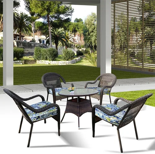 Miniatura 6 de JMGBird Juego de 2 cojines para sillas de exterior, patrón de flores de mandala azul, 16 x 17 pulgadas, cojines de asiento de patio con lazos