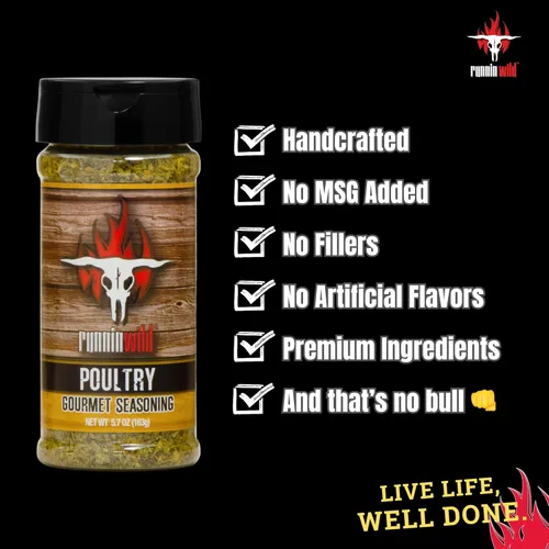 Miniatura 7 de Condimento Gourmet para Aves – Mezcla para Pollo y Pavo Multiusos con Ajo, Limón y Especias Mezcla Premium Sin GMS Añadido para Asar, Grillar