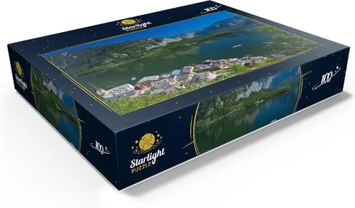 Miniatura 3 de MyPuzzle Hallstatt at Lake Hallstatt with Evangelical Christ Church, Salzkammergut - Rompecabezas prémium de 100 piezas para adultos