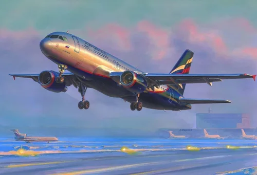 Miniatura 11 de Zvezda Models Airbus A-320 - Aeroflot Modelo Kit (escala 1/144)
