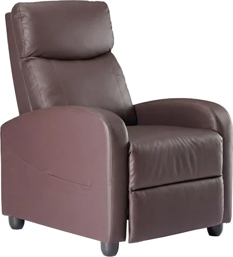 Miniatura 10 de Sweetcrispy Silla reclinable de masaje para adultos, asiento de cine en casa ajustable con soporte lumbar para sala de estar, reclinable de tela