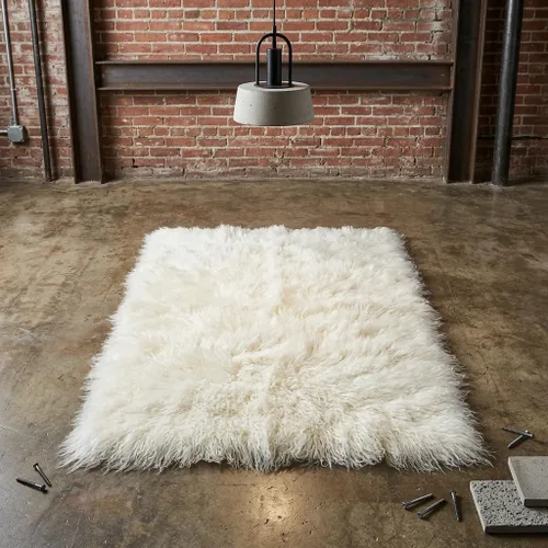 The Best Flokati Rug Made | Pelo de lana ultra afelpado de 4 pulgadas | Peso grueso de 141.10 oz | Excelente calidad | Tamaños populares | Alfombra