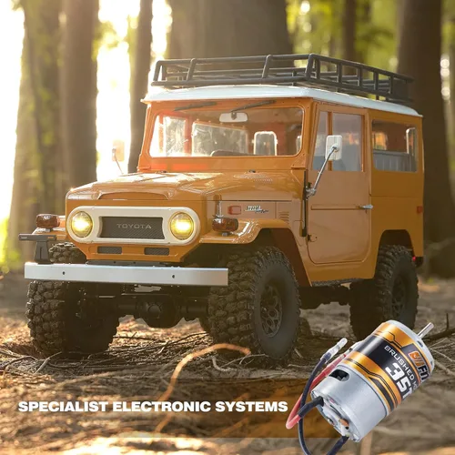 Miniatura 7 de BEEZRC FMS 1/10 RC Crawler FJ40 Toyota con licencia 4WD 2.4G Modelo Car Hobby 4x4 Rock Crawler Offroad Truck Auto de control remoto con transmisor