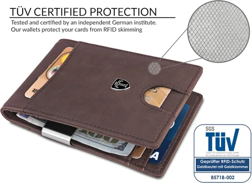 Miniatura 5 de TRAVANDO Money Clip Wallet Atlanta Mens Front Pocket Slim RFID Blocking - Credit Card Holder - Mini Bifold