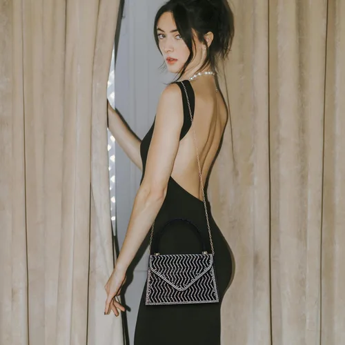 Miniatura 2 de Bolsos de noche para mujer, formales, embrague de diamantes de imitación, bolso de fiesta de boda con purpurina, bolso de cóctel para fiesta