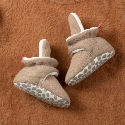 Miniatura 4 de Sawimlgy - Botines de algodón antideslizantes para recién nacido, con agarre, para cuna o para el invierno