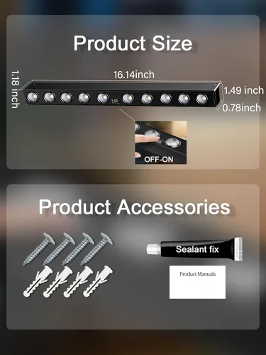 Miniatura 6 de Luz Solar para Letreros Lámpara de Pared, Juego de 2 Luces Solares para Letreros Exteriores, con Carga Automática y Función de Encendido/Apagado