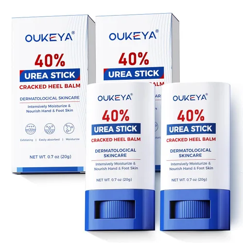 Miniatura 9 de OUKEYA Crema de urea 40 por ciento. Barra de crema de urea para pies y manos para talón agrietado seco, agrietado, evitar la congelación, loción