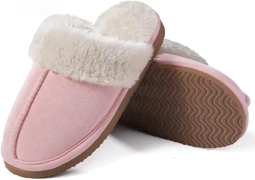 Miniatura 3 de Litfun Pantuflas mullidas de espuma viscoelástica para mujer, zapatos de invierno para interiores y exteriores