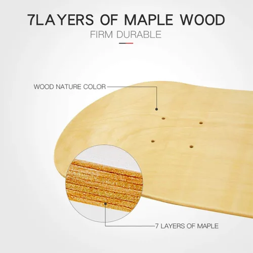 Miniatura 3 de Tablas de Skateboard de Maple LOSENKA, Tablas de Skateboard de Cola Doble, Tablas de Skateboard Ligeras, Cinta Adhesiva de Agarre Gratuita