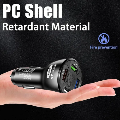 Miniatura 2 de Ankuee Cargador de coche USB, 4 puertos de 50 W con carga QC 3.0 súper rápida, adaptador de cargador USB para encendedor de cigarrillos, accesorios