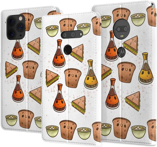 Miniatura 4 de Funda de repuesto para Huawei P30 Pro P30 Mate 30 Pro Mate 30 Mate 20 Pro Mate 20 Magnético Fast Food Art Salsa Folio Popcorn PU Cuero Tarjetero