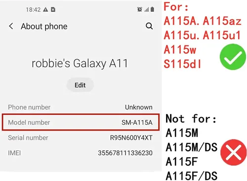 Miniatura 3 de Para Samsung Galaxy A11 Reemplazo de pantalla con marco para Samsung a11 a115u Reemplazo de pantalla s115dl a115a Pantalla LCD digitalizador