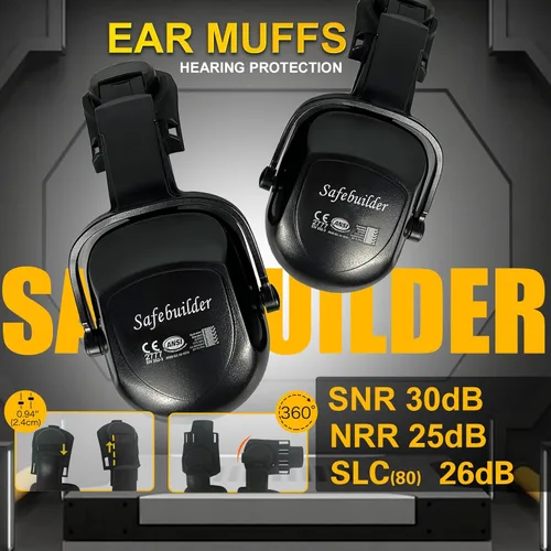 Miniatura 5 de Casco de Seguridad SAFEBUILDER con Gafas de Protección y Orejeras de Fibra de Carbono ABS para Trabajo en Altura, Cascos Duros para Protección