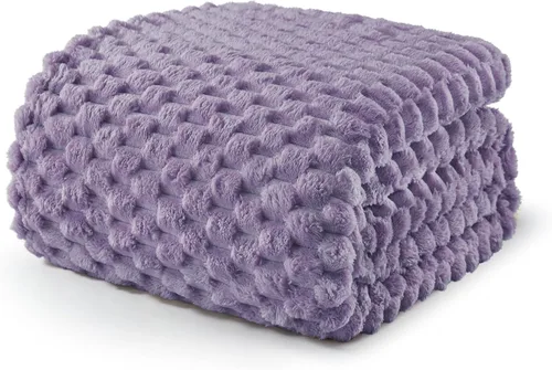 Miniatura 30 de Exclusivo Mezcla - Manta de vellón extragrande, 50 x 70 pulgadas, elegante, tela jacquard suave, mullida, acogedora y ligera, para invierno