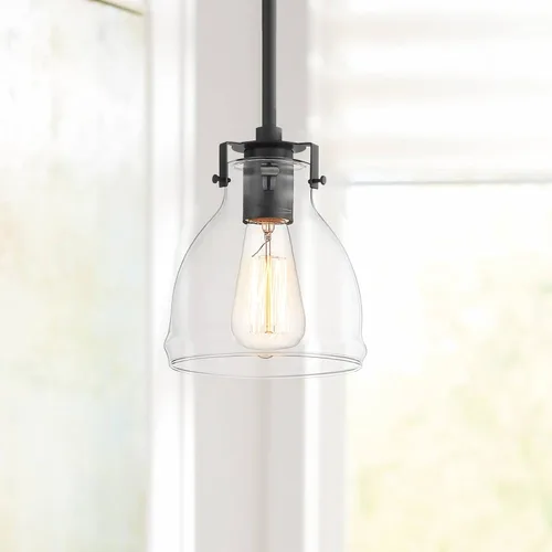Miniatura 8 de Possini Euro Design Bellis - Mini iluminación colgante dorada suave de 6 pulgadas de ancho para casa de campo, industrial, rústico, transparente