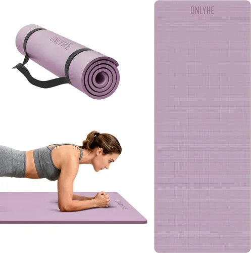 Miniatura 7 de Tapete de yoga extra grueso de 8 mm, tapete de ejercicios suave y ligero de TPE con correa, alta elasticidad, antifatiga, tapete antideslizante